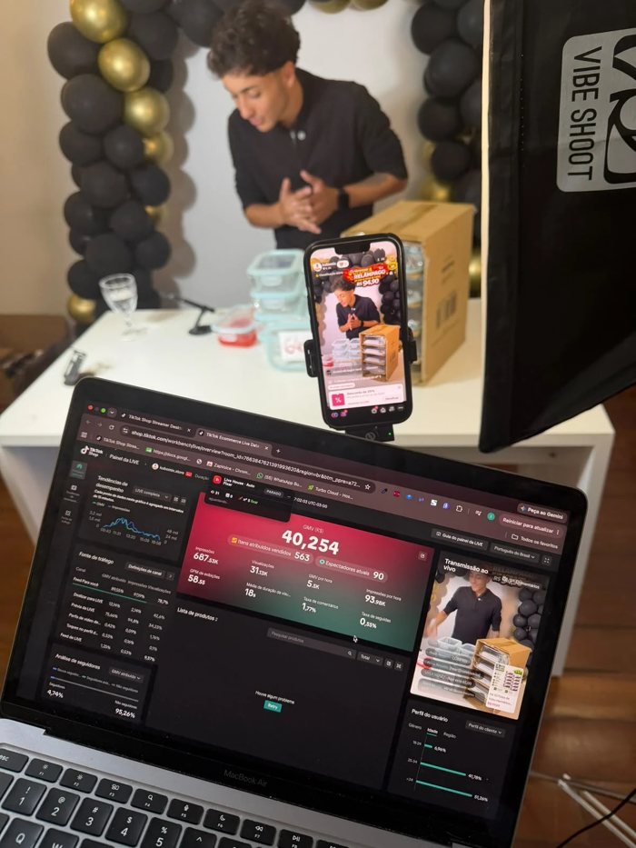 Live da Live House com R$ 40 mil de GMV no painel do TikTok Shop